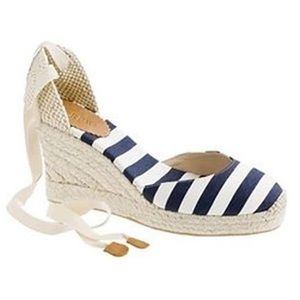 NWOB J. Crew Sardinia Lace Up Espadrilles Wedges